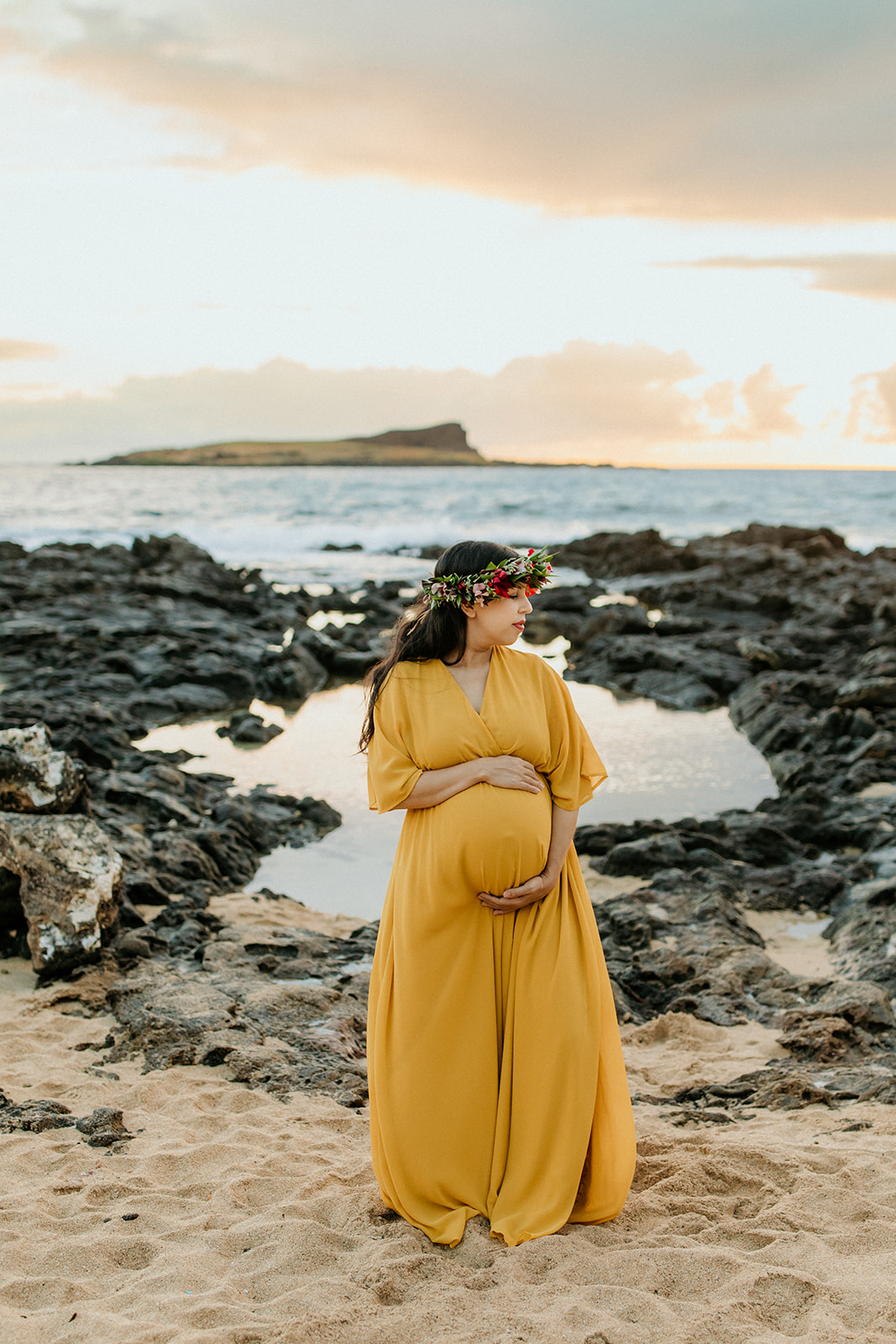 beach pregnancy dress Plus Size Goddess Dress Aurora ivory / 2XL
