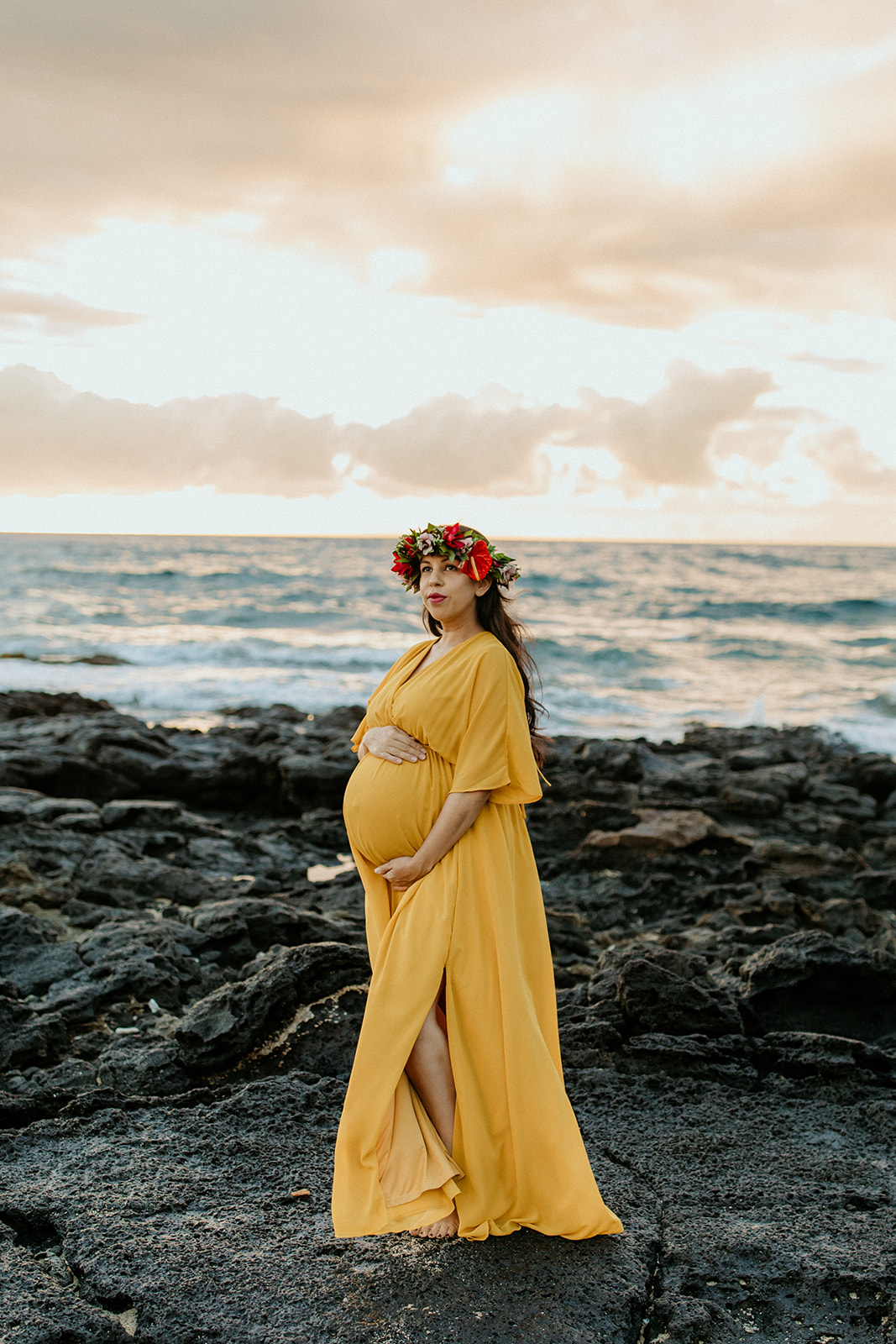 the white dress newport beach Bearsland Women's Maternity Midi Dress Short Sleeve Casual Beach Pregn main image 0