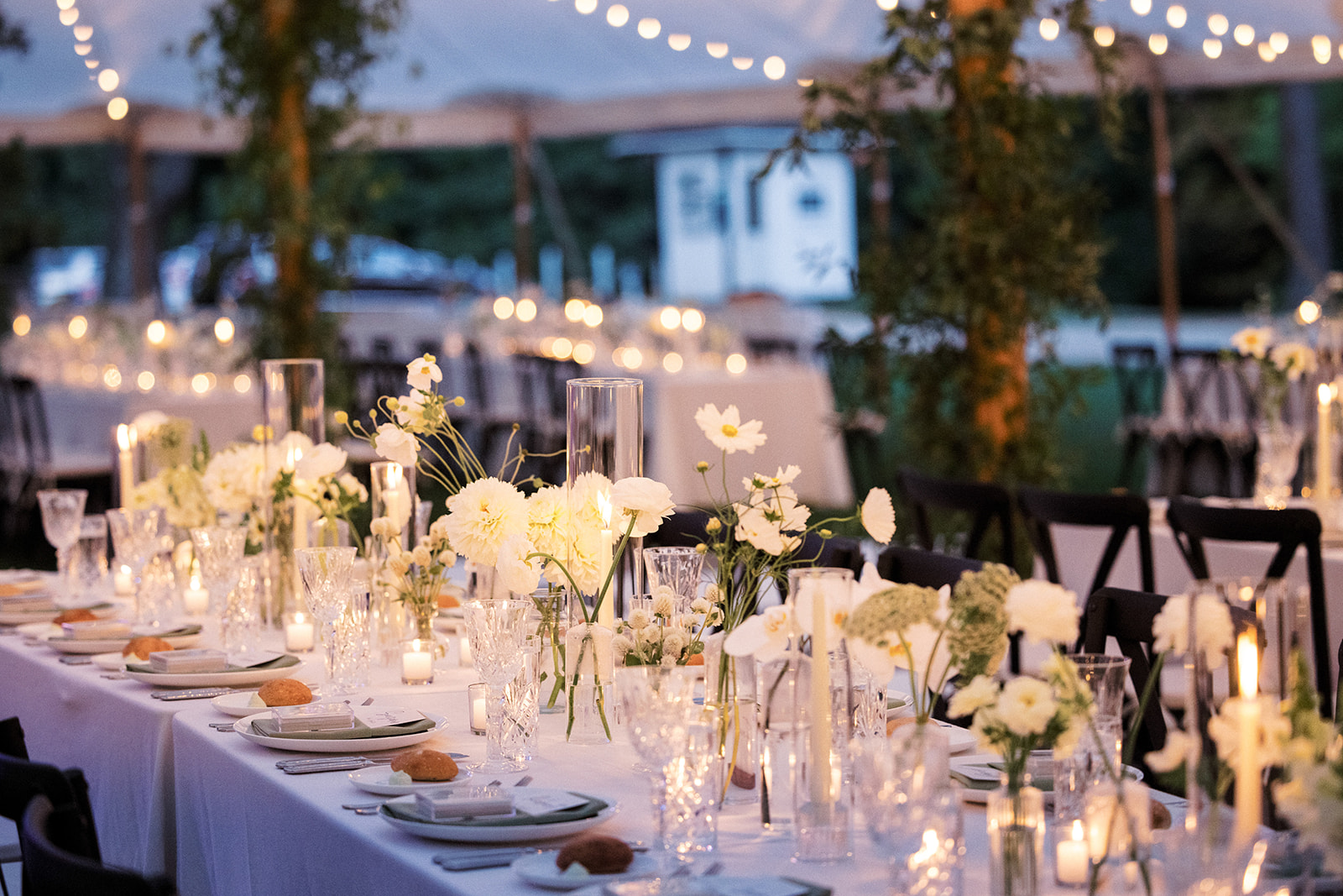 All of the flowers in the reception.