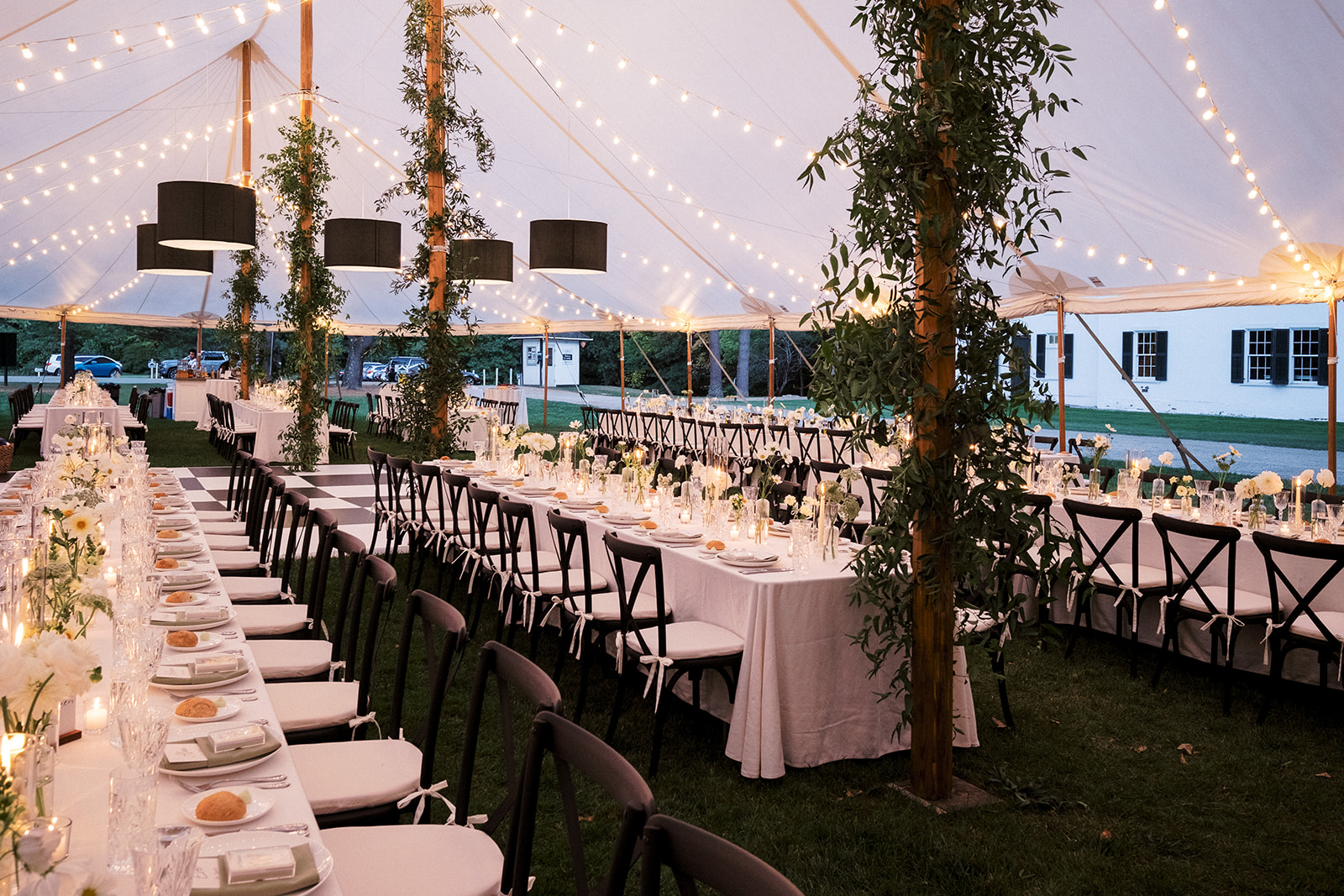 Another view of the table scape setup.