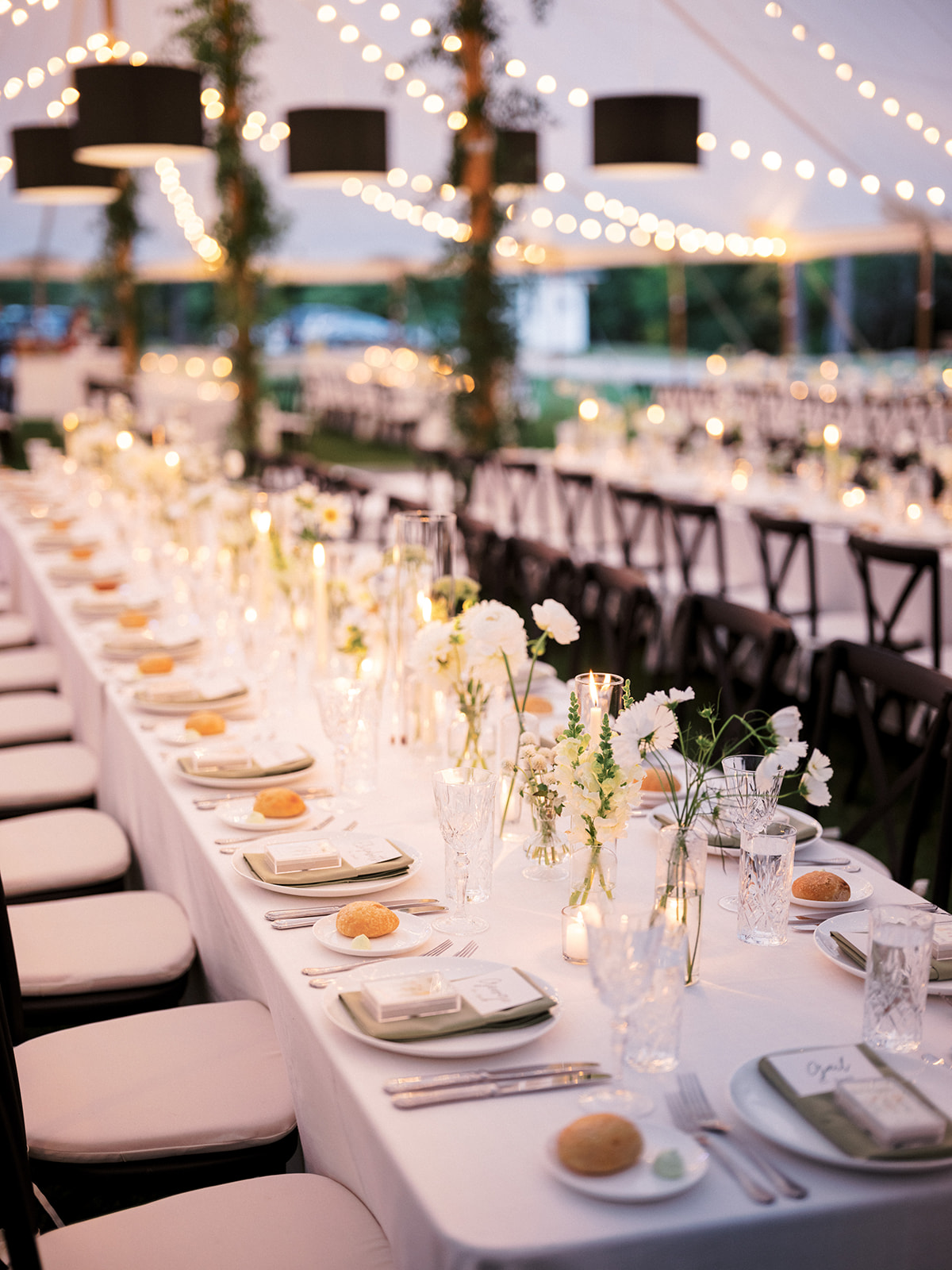 Tablescape setup during the reception.