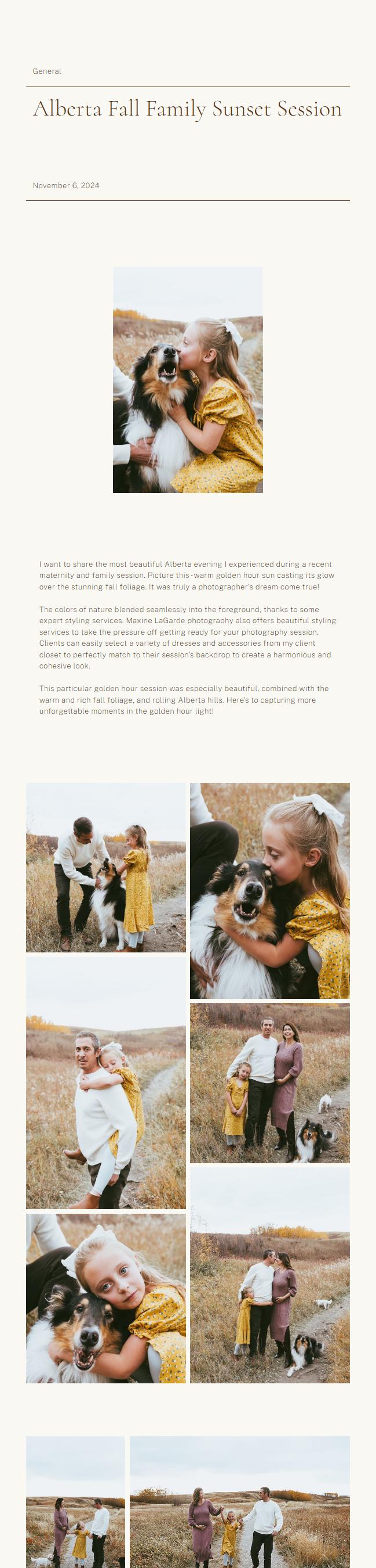 Alberta Fall Family Sunset Session