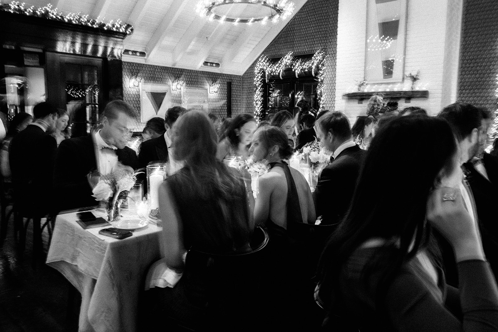 Guests entering the reception space with excitement as the evening begins.