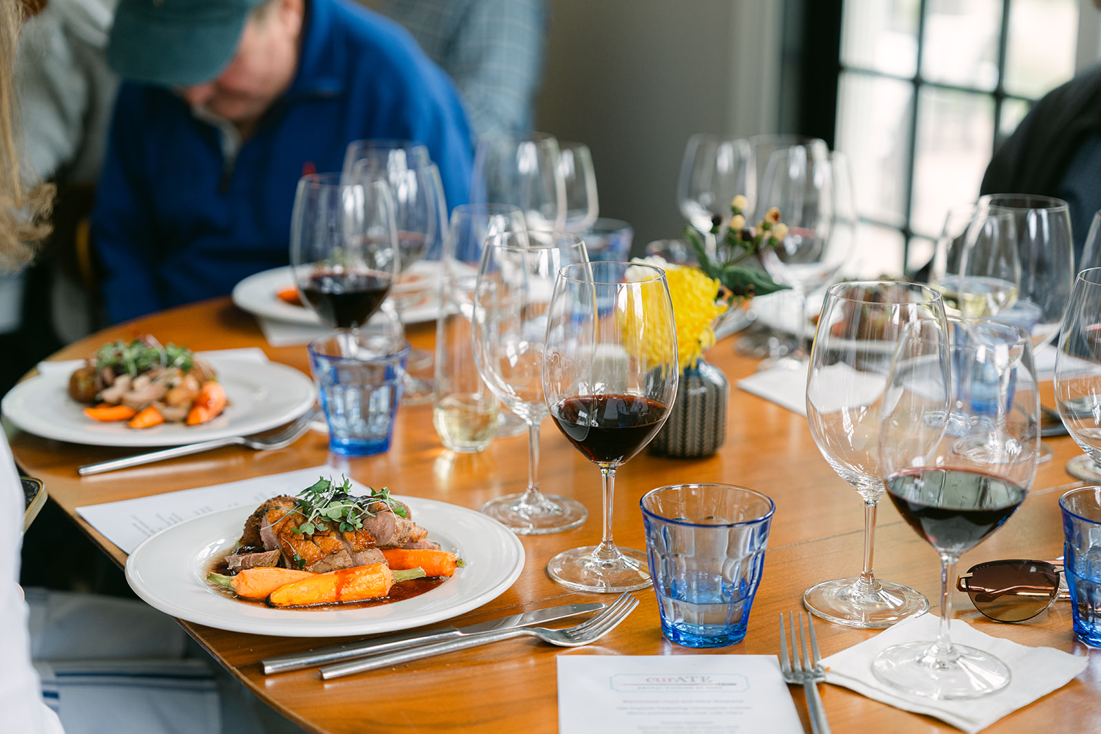 A plated dinner at a festival chef collaboration